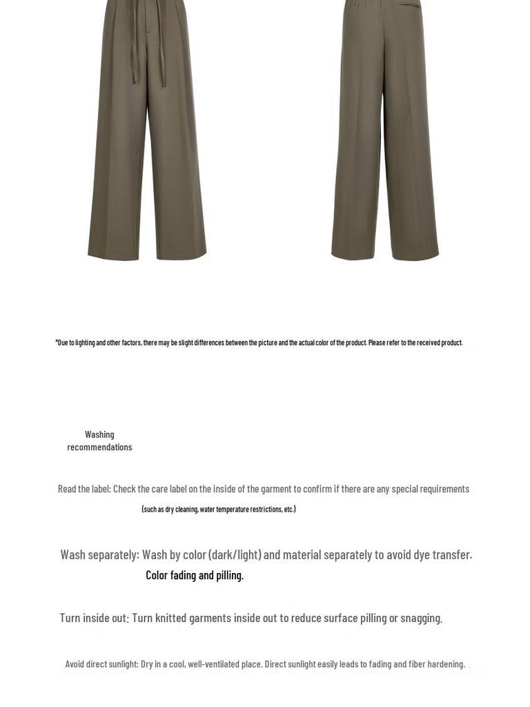 VEROMODA Pleated Elastic Waist Straight-Leg Casual Pants