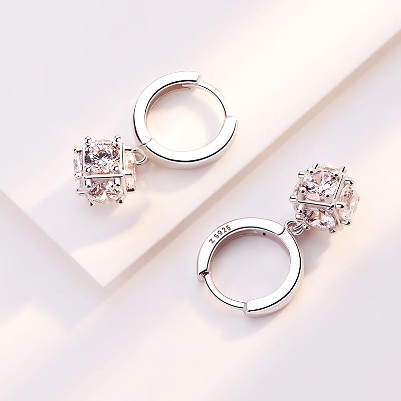 Magic Cube S925 Silver Earrings - Light Luxury Trend, Ideal Christmas/Birthday Gift for Girlfriend or Bestie