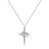 Choker Style Cross Pendant Necklace Zircon Clavicle Chain Fashion Metal Chain Necklaces  Women