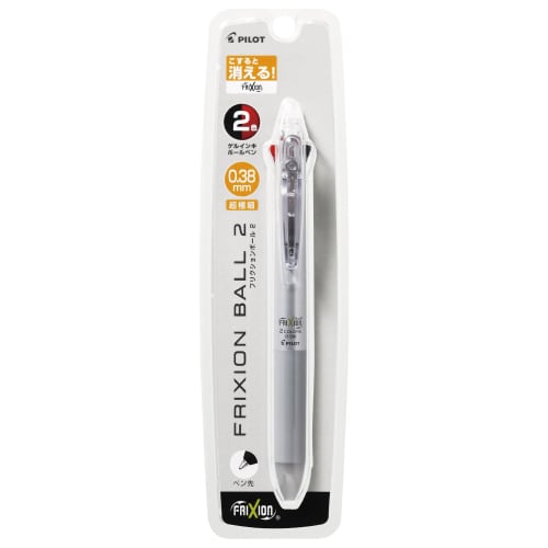 Шариковая ручка Pilot 2-цветная, которая исчезает при трении Frixion Ball 2 0,38 Серебряный PLKFB40UFS