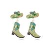 Rhinestone Western Boots Dangle Drop Earrings for Women Boho Cowgirl Cowboy Enamel Hat Boot Earrings Country Concert Party Outfits Jewelry Gift