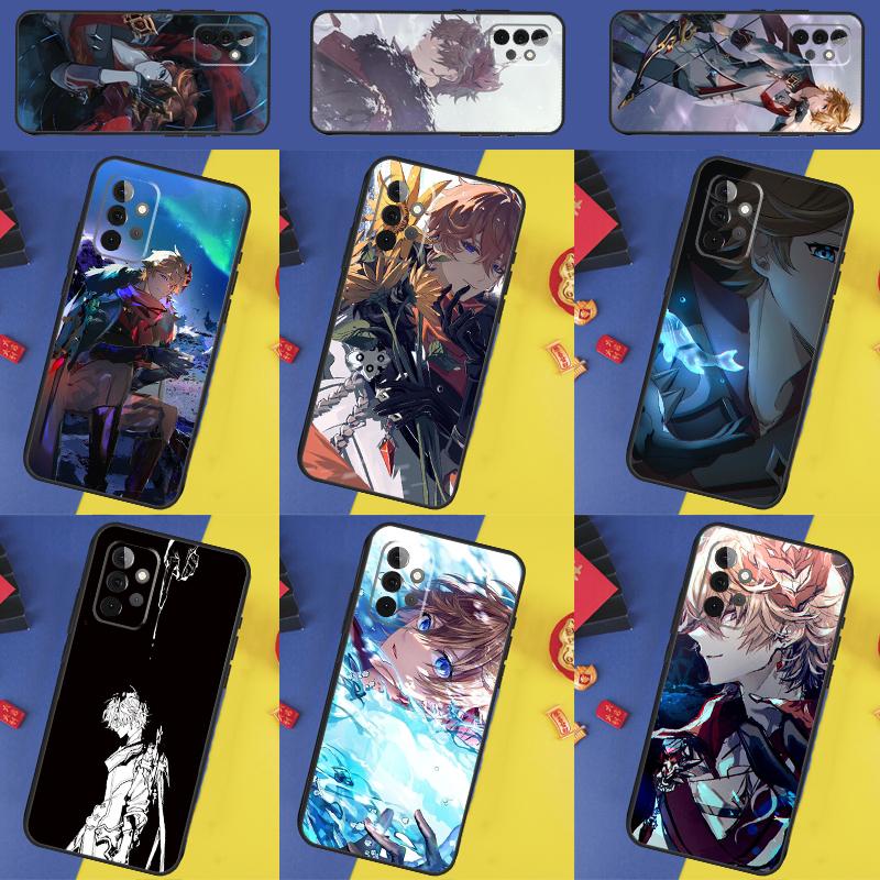 Чехол Genshin Impact Тарталья для Samsung Galaxy A05 A06 A13 A33 A53 A36 A26 A16 A54 A34 A14 A32 A52 A55 A35 A15 A56