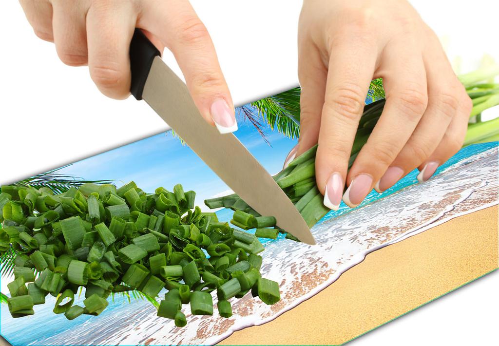 GLASS CUTTING BOARD STAND 40x30 BEACH
