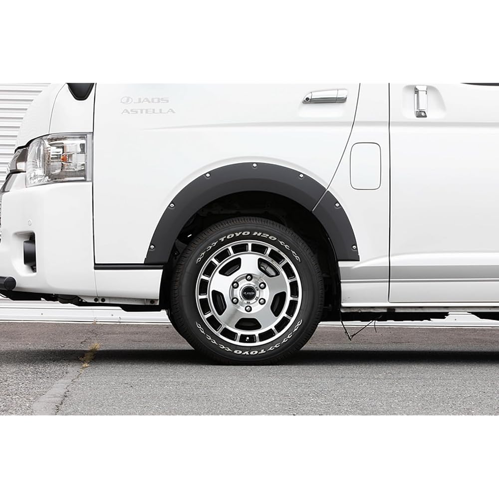 JAOS Fender Garnish Type-X Painted Matte Black for Hiace 200 Series B135201MB
