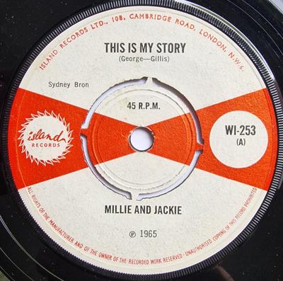 Пластинка 7 дюймов JACKIE & MILLIE - This Is My Story WI253 Island Records 1965 UK Регги, Ска и Даб Б/у