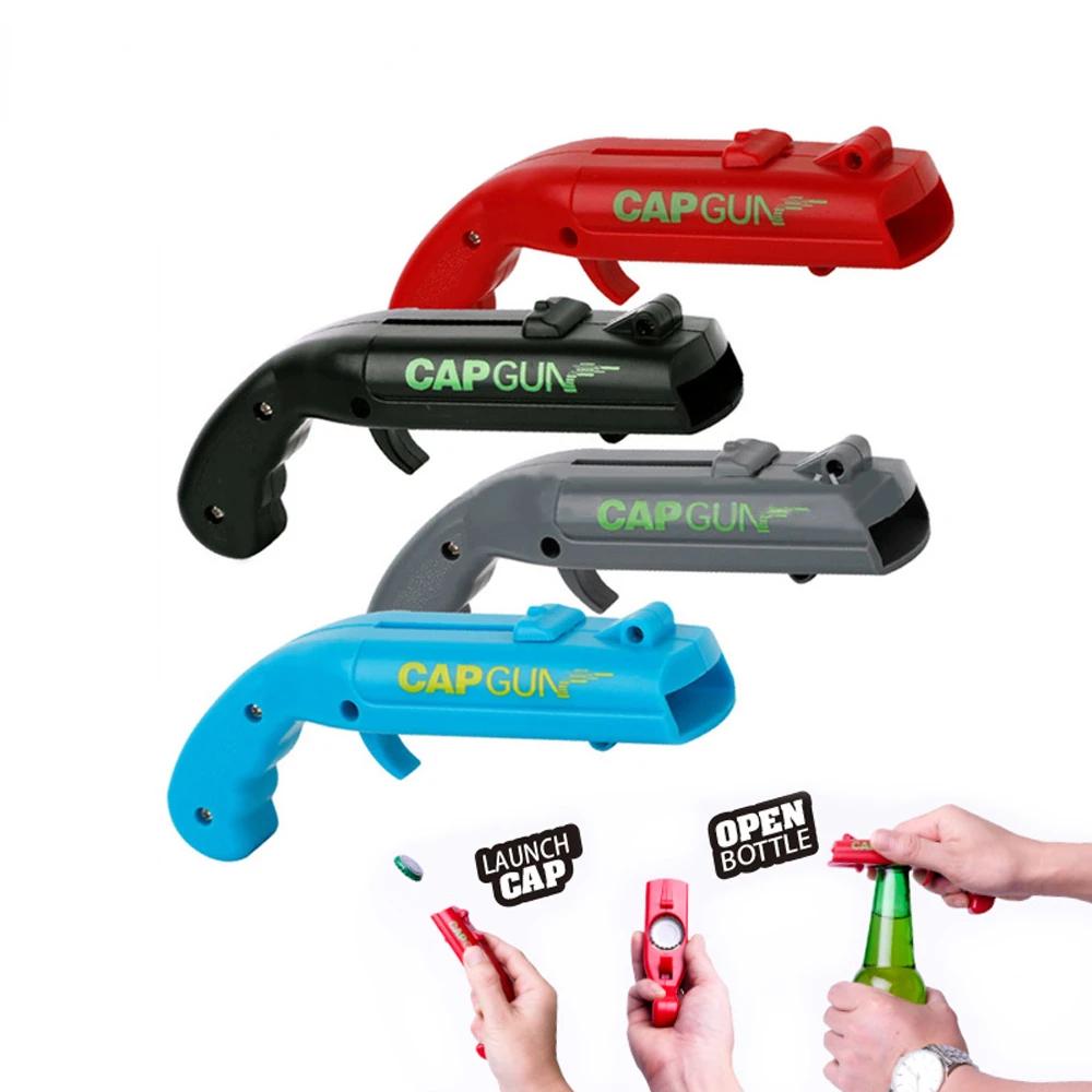 Portable Cap Creative Flying Cap Launcher Beer Opener Bar Tools Beverage Opener Shaped Cap Opener Red Grey1