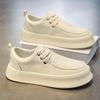 Men's Shoes Summer Breathable 2025 New Heightening Versatile Casual Board Shoes Men's Leather Shoes Soft Sole Wear-resistant Small White Tide Shoes