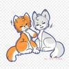 Fox And The Whiskers Kitten Cat Clip Art Iron On Heat Transfer Printing Vinyl Patches Sticker for Clothes DIY Appliques Washable Patches