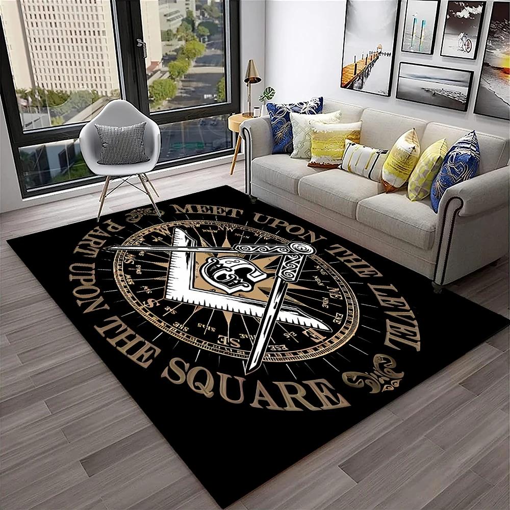 Masonic Freemasonry Illuminati Ring Carpet Rug for Home Living Room Bedroom Sofa Doormat Decor,Kid Area Rug Non-slip Floor Mat