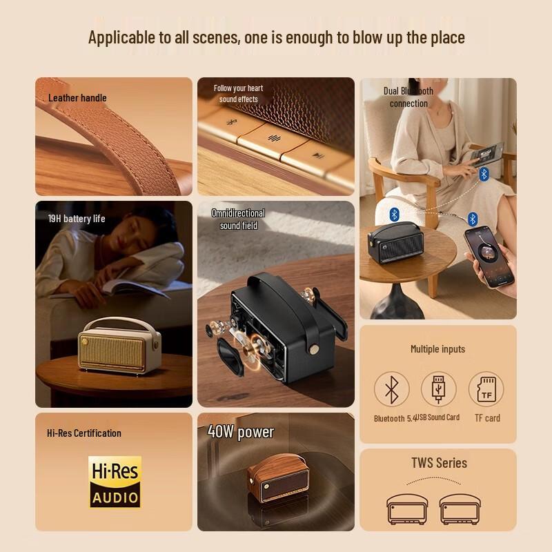 Edifier M285 Ретро Портативная Bluetooth-колонка CN вилка (адаптер в комплекте)