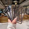 Подходит для iPhone16Promax чехол для мобильного телефона с гальваническим лезвием 13 Apple 15 простой 12 четырехугольный прозрачный чехол с защитой от падения