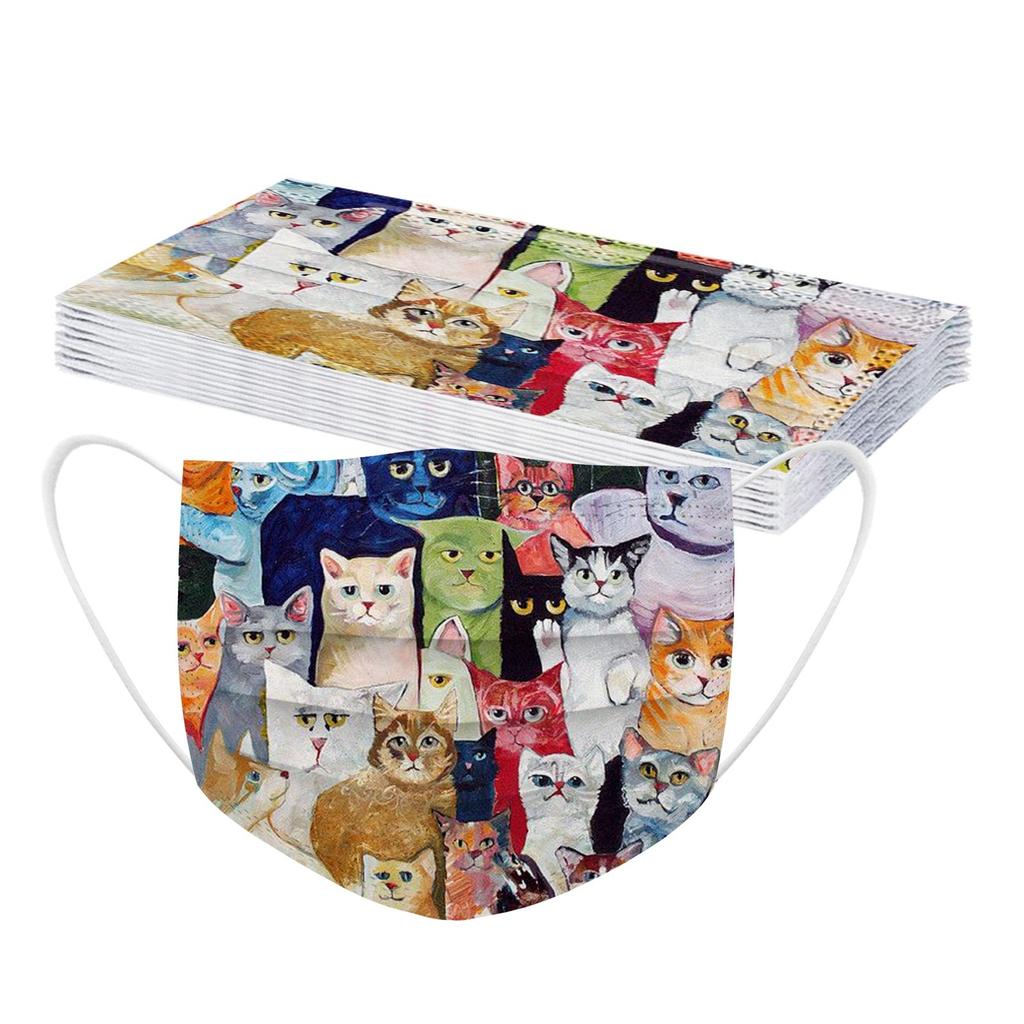 10PCS Adult's Mask Disposable Face Mask Industrial 3Ply Ear Loop