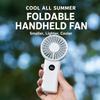 Foldable Portable Handheld Fan 95g Ultra Light Smart Digital Display 100 Speed Adjustable Dual Use for Hand & Desktop