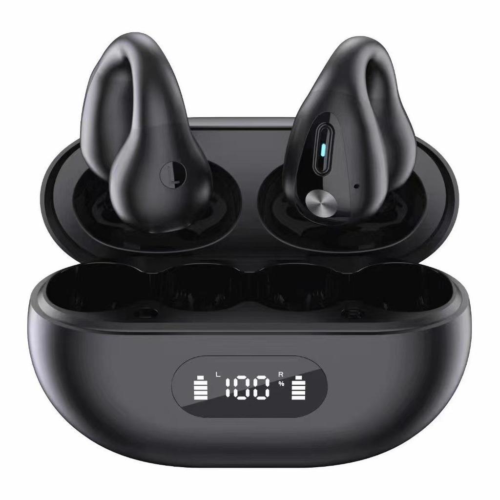 BH18 Низкое энергопотребление ИИ Двойной зажим для уха Bluetooth 5.3 Наушники с цифровым дисплеем