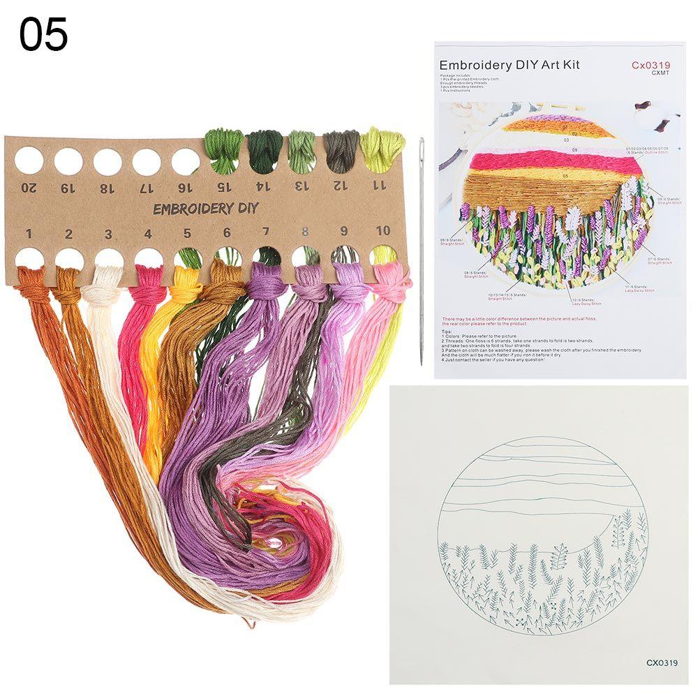 Швейные аксессуары DIY ремесла Цветочная вышивка пяльцы набор для вышивки крестом иглопробивной