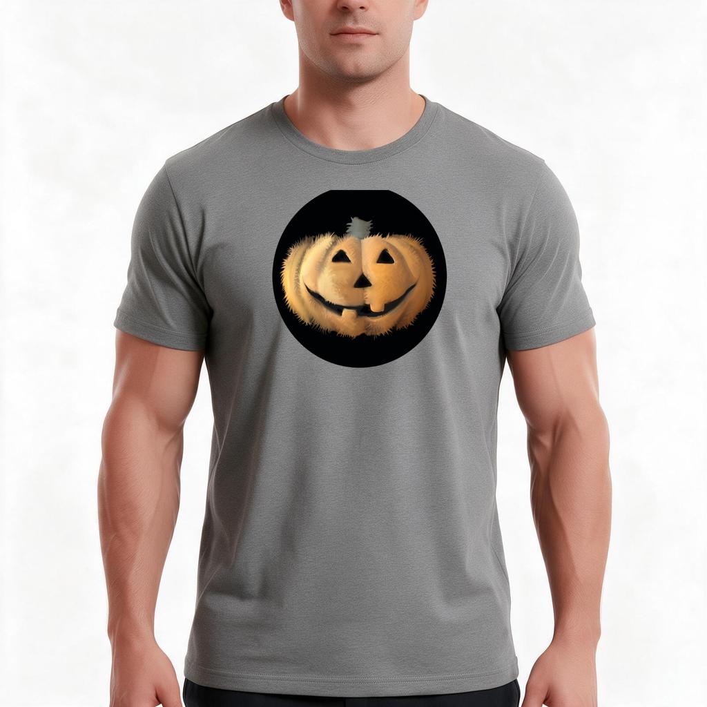 Fuzzy Pumpkin Halloween Pumpkinhairy Pumpkin Plush Pumpkin Halloween Hairy Tshirt Summer Casual Cotton Tee 100 Cotton