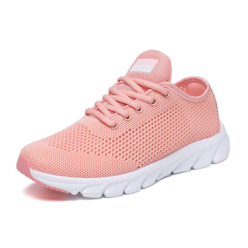 Летние новые модные женские туфли корейской версии со шнуровкой, полые дышащие спортивные и повседневные туфли с низким верхом и мягкой подошвой из сетки для студентов