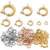5pcs/lot Gold Stainless Steel Spring Clasps Hooks Round Clasps End Connectors For DIY Necklace Bracelet Jewelry Making Accessory