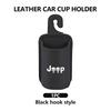 Leather Car Water Cup Holder Interior Drink Rack Organizer For Jeep Wrangler-JK Liberty JL Cherokee Patriot Commander AKM1