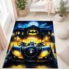 2026 New Batman Batmobile Background Non-Slip Rug, Rectangular Rug, Suitable for Living Room and Bedroom Decor