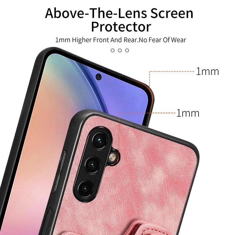 Кожаный магнитный чехол-кармашек для карт для iPhone 17 16 15 14 13 Xiaomi 13T Poco X5 Pro Чехол-подставка с кольцом для Samsung S24 Ultra S23 A54 Google с ремешком на запястье