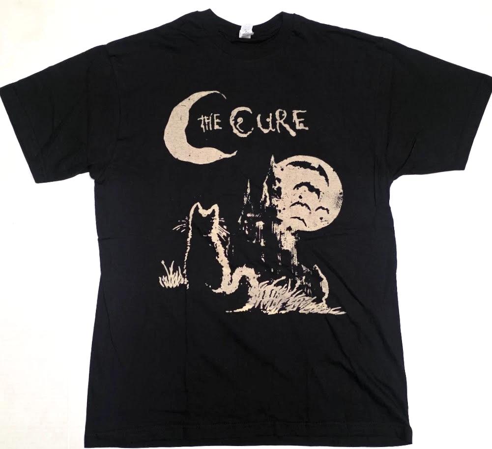 The CURE T-shirt 80's New Wave Robert Smith Tee Men's Black New