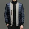 Пуховик мужской новый зимний модный средний возраст белый утиный пух подкладка теплая куртка для папы куртка