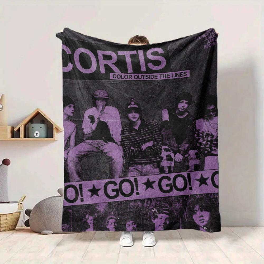 1 шт. CORTIS, Плед в стиле K-Pop, Легкий фланелевый плед, Плед для дивана, кровати, путешествий, кемпинга, гостиной, офиса, дивана