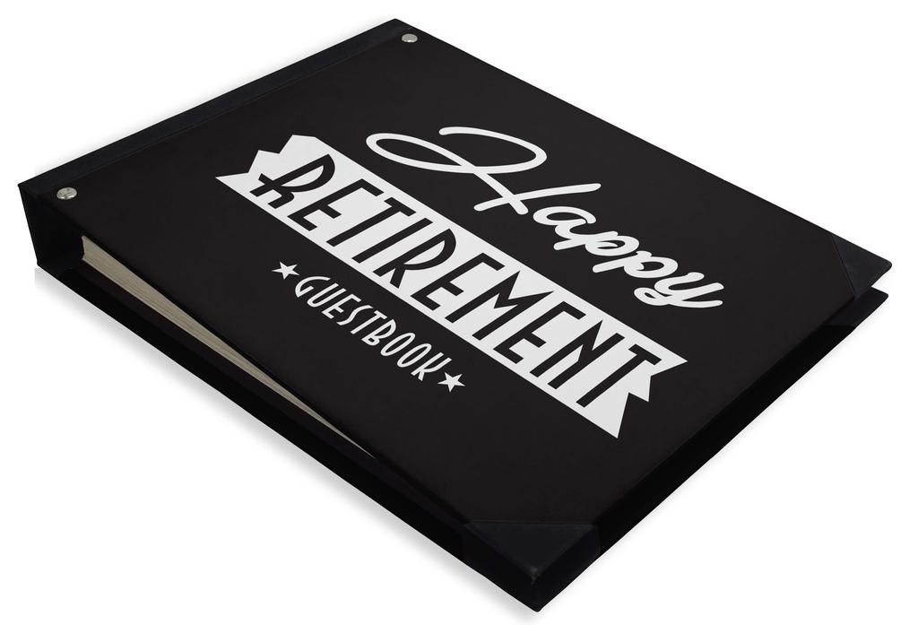 Сувенир Darling Black Blur Light Printed Hardback Cover Персонализированная гостевая книга для вечеринки по случаю выхода на пенсию - 9 x 12