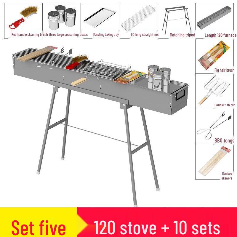 YiLimeng Commercial Outdoor Charcoal BBQ Grill Set