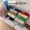 Korean Spot 80 Wool Solid Color Tassel Scarf with Letter Marking - New Dongdaemun Style Neckerchief