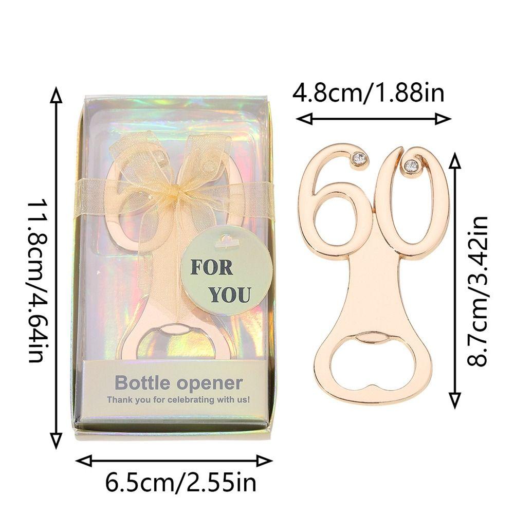 Number Shape Beer Opener Rose Gold Bar Tool New Birthday Bottle Openers Party Supplies
