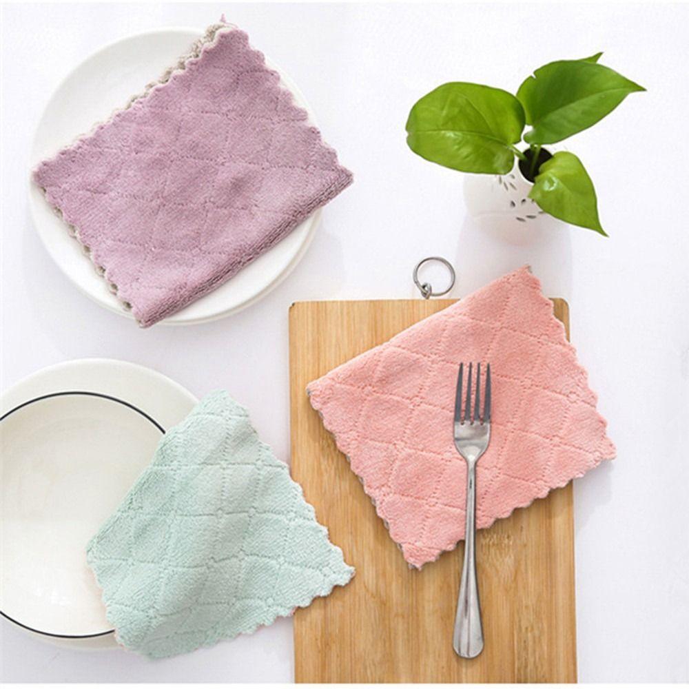 Soft Thick No Shedding Wiping Tool Microfiber Dishcloth Cleaning Cloth Cleaning Towel Dish Towel