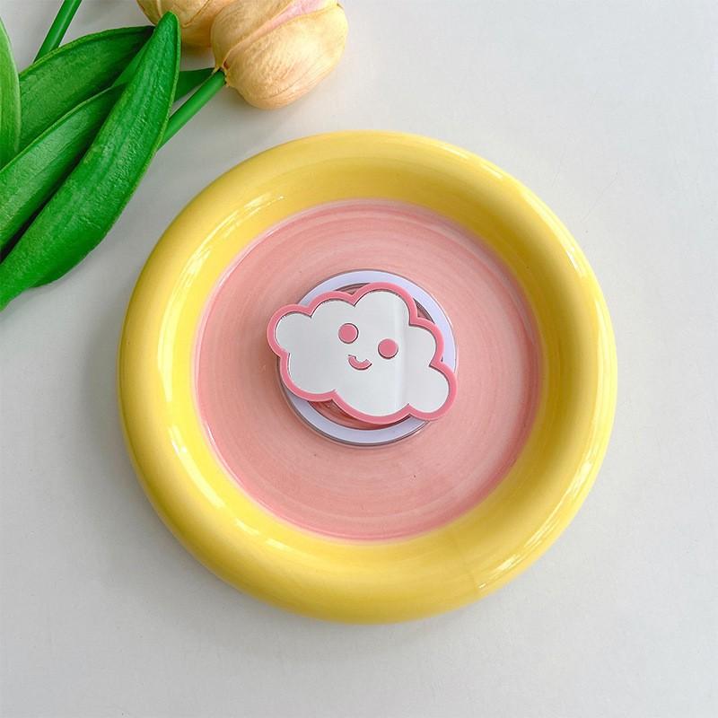 Cloud Mirror Mobile Phone Airbag Holder Magnetic Suction Stretchable Cute Portable Niche Makeup Desktop Watching Drama