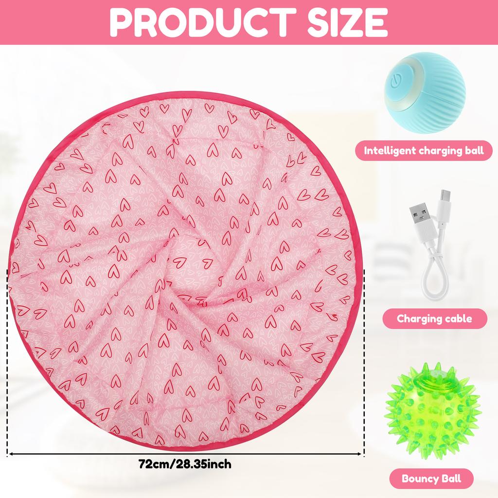 Электрические игрушки для кошек с USB-разъемом, имитирующие интерактивную охотничью игрушку, набор мячей с чехлом для игрушечного мяча, игрушка для избегания препятствий для домашних животных