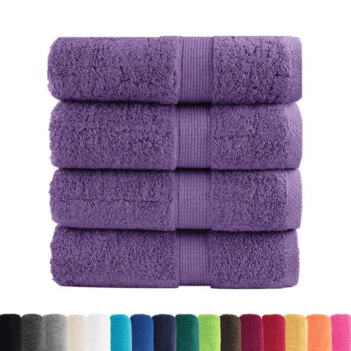 VidaXL Superior Quality Guest Towels 4 Pcs, Bath Sheets, Hand Towels, Face Towel Bathroom, 137351