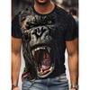3D Print Gorilla Graphic Tshirt for Men Summer Short Sleeve Plus Size Men's T-shirt New In Casual Animal Gorilla Pattern Tshirt