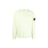 Ss23 Solid Color Label Crewneck Sweatshirt Men Sweatshirt Light-Green 781566360-V0152