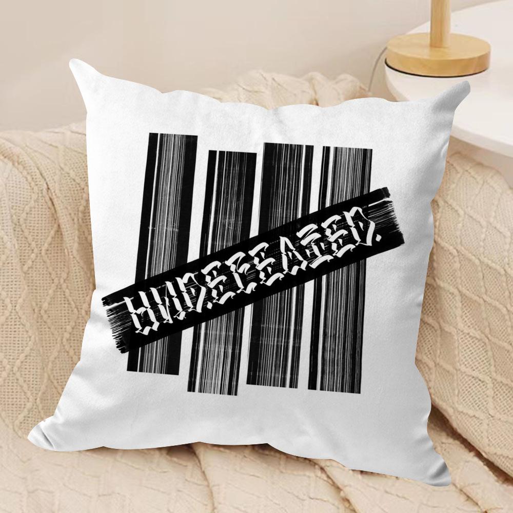 U-Undefeated Trend Cushion Cover Soft Plush Fabric Double-Sided Printed Sofa Cushion Cover for All Seasons Home Decor Gift