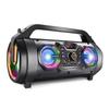 Bluetooth-динамик, Bluetooth-бумбокс 30 Вт с сабвуфером, FM-радио, разноцветная RGB-подсветка, эквалайзер, мощный бас, 10 часов работы, беспроводной динамик для вечеринок