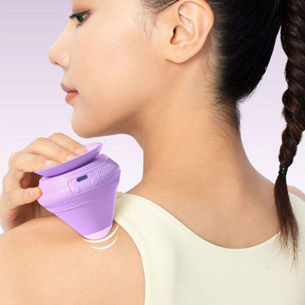 Vibrate Adsorption Type Massager Ball Electric Acupoint Massager Silicone Massage Cone  Home Use
