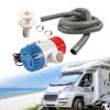 5Pcs 1100GPH Bilge Pump Plumbing Kit Including Electric 12V Boat Bilge Water Pump PVC Hose & 2 Clamps Thru Hull Fitting