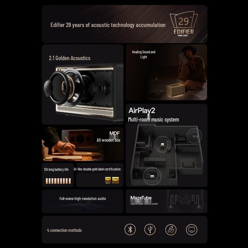 Edifier Huazai Evo Soul Hi-Fi Bluetooth Speaker CN plug (adapter included)