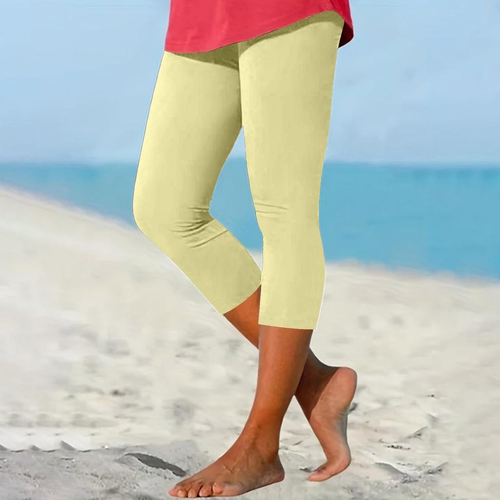 Женские модные однотонные повседневные обтягивающие брюки для йоги 7/10