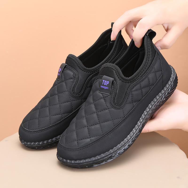 ****** and Autumn New Women's Casual Single Shoes S**t Sole Versatile Old ******* Cloth Shoes Women's Fashion Flat Side One Pedal Mom Shoes