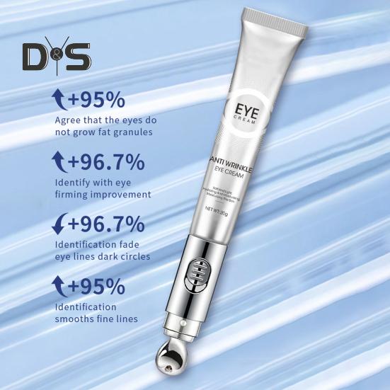 Массажный крем для кожи вокруг глаз с эффектом стирания морщин и мультипептидами 20 г Укрепляющий электронный массажер для тонких линий Умный крем для кожи вокруг глаз Электрический массажный крем для кожи вокруг глаз