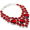 Mozambique Garnet Handmade 925 Sterling Silver Jewelry Necklace 18" a5B29