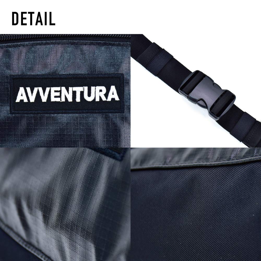 Поясная сумка через плечо большая 30430 черная [Aventura] сумка, кошелек, мужская, женская, вместительная, для бега, сумка, маленькая, легкая, сумка, на плечо,