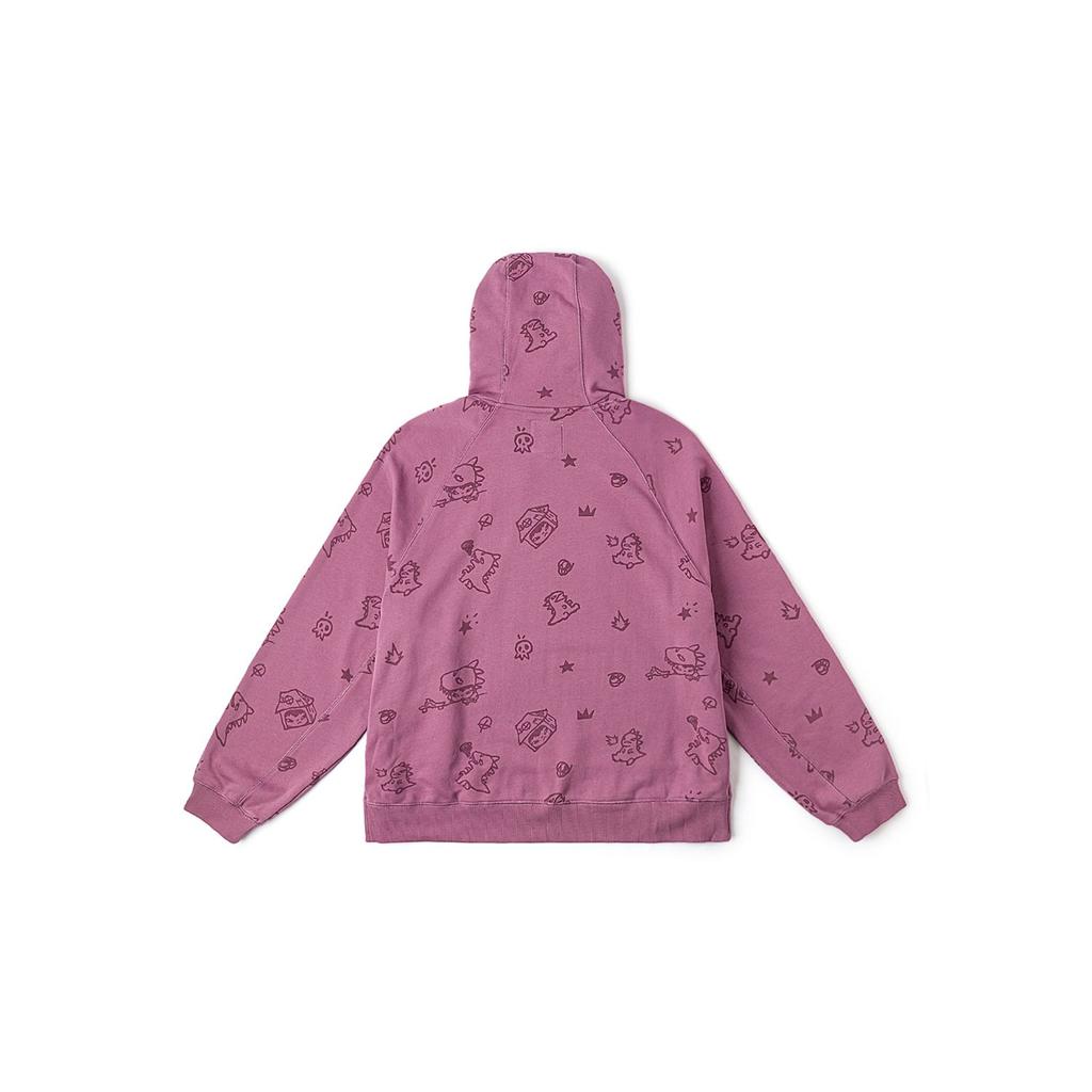 Vans X Hirono Collaboration Удобная повседневная толстовка с капюшоном Женские толстовки Серо-розовые VN000KPGEL0