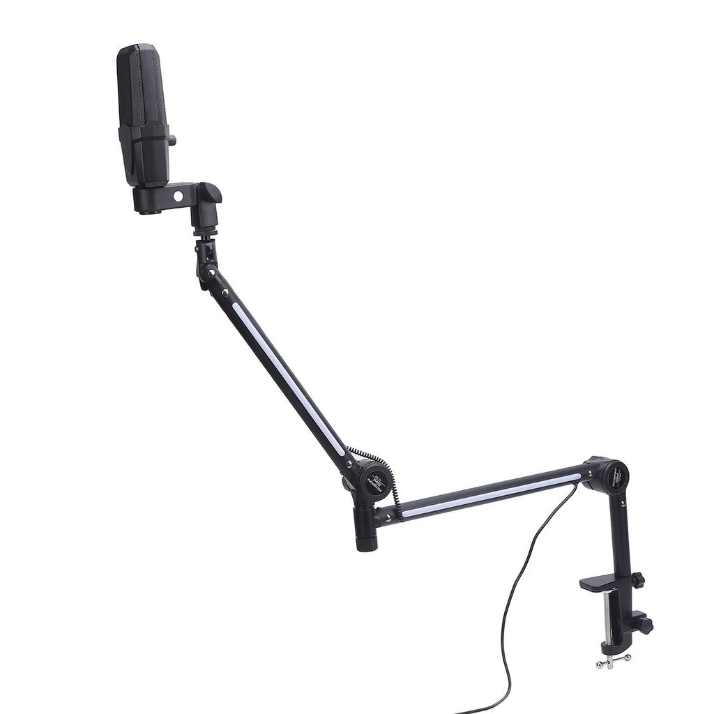USB Condenser Microphone Adjustable Desktop Microphone Stand RGB Mic Stand Kit for Home Live Streami